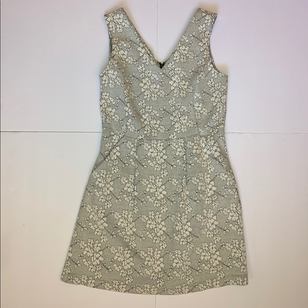 Anthropologie Tabitha White Black Floral Dress